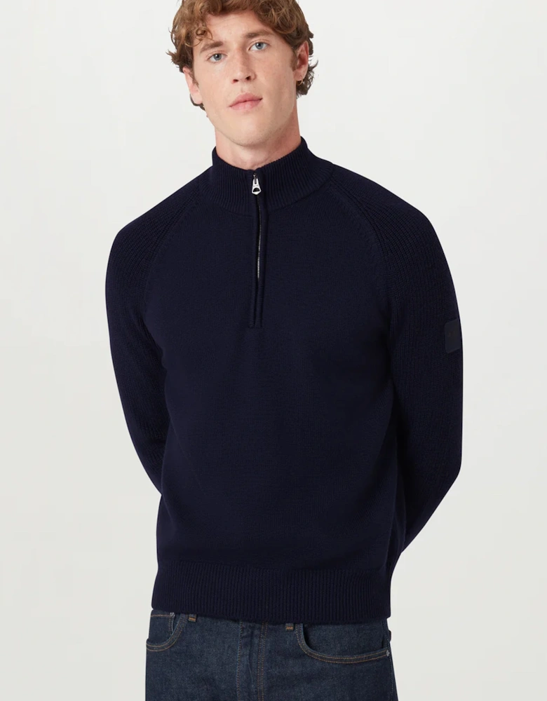 Aspect Zip Jumper Navy