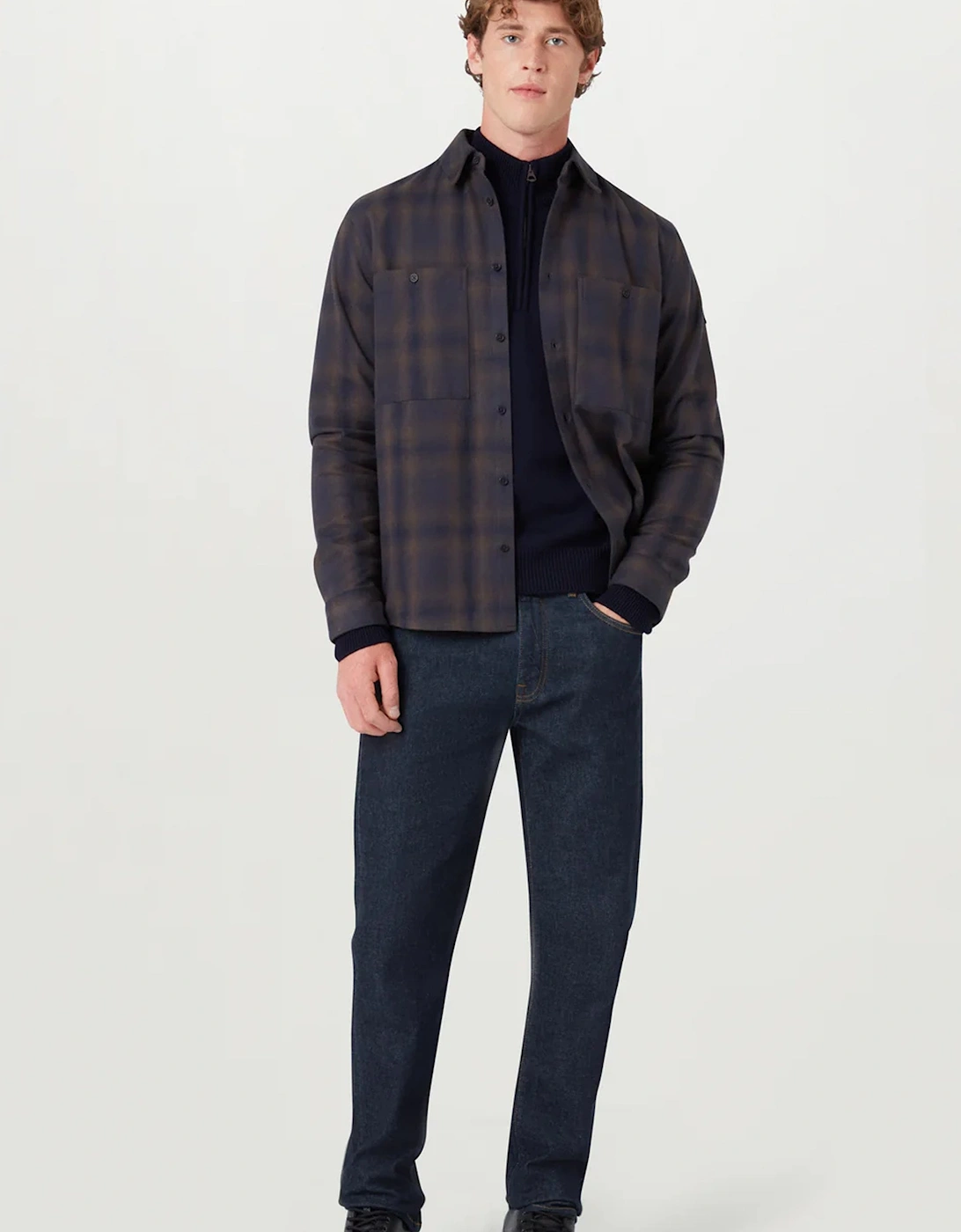 Aspect Zip Jumper Navy