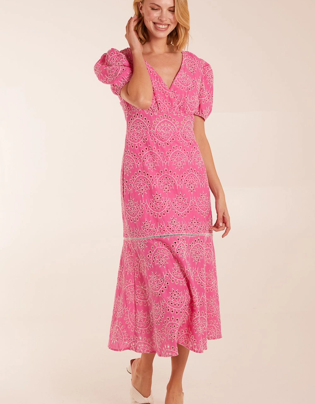 Puff Sleeve Midi Dress, 2 of 1