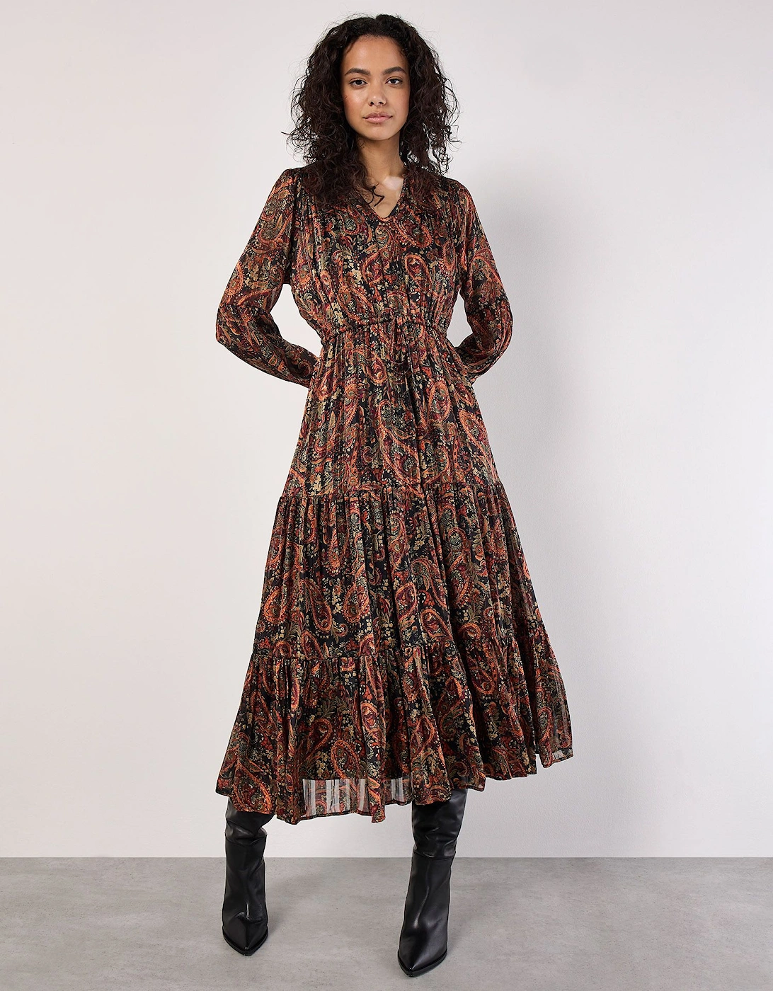 Paisley Sparkle Midaxi Dress, 2 of 1