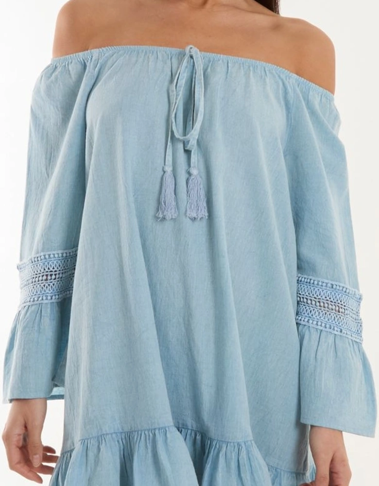 Lace Trim Tunic Dress