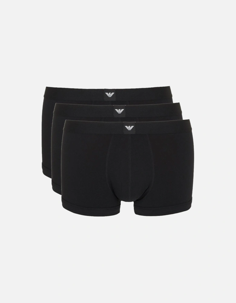 3-Pack Boxer Trunks, Black