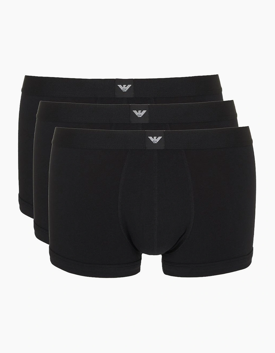 Emporio Armani Men's Black 3-Pack Boxer Trunks, - : 37/36/32 Extra Large