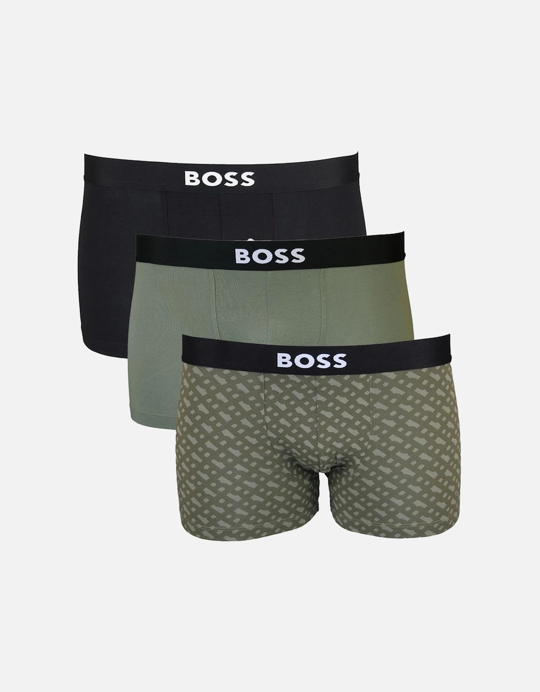 BOSS 3-Pack Boss One D Boxer Trunks, Black, Olive, 6 of 5