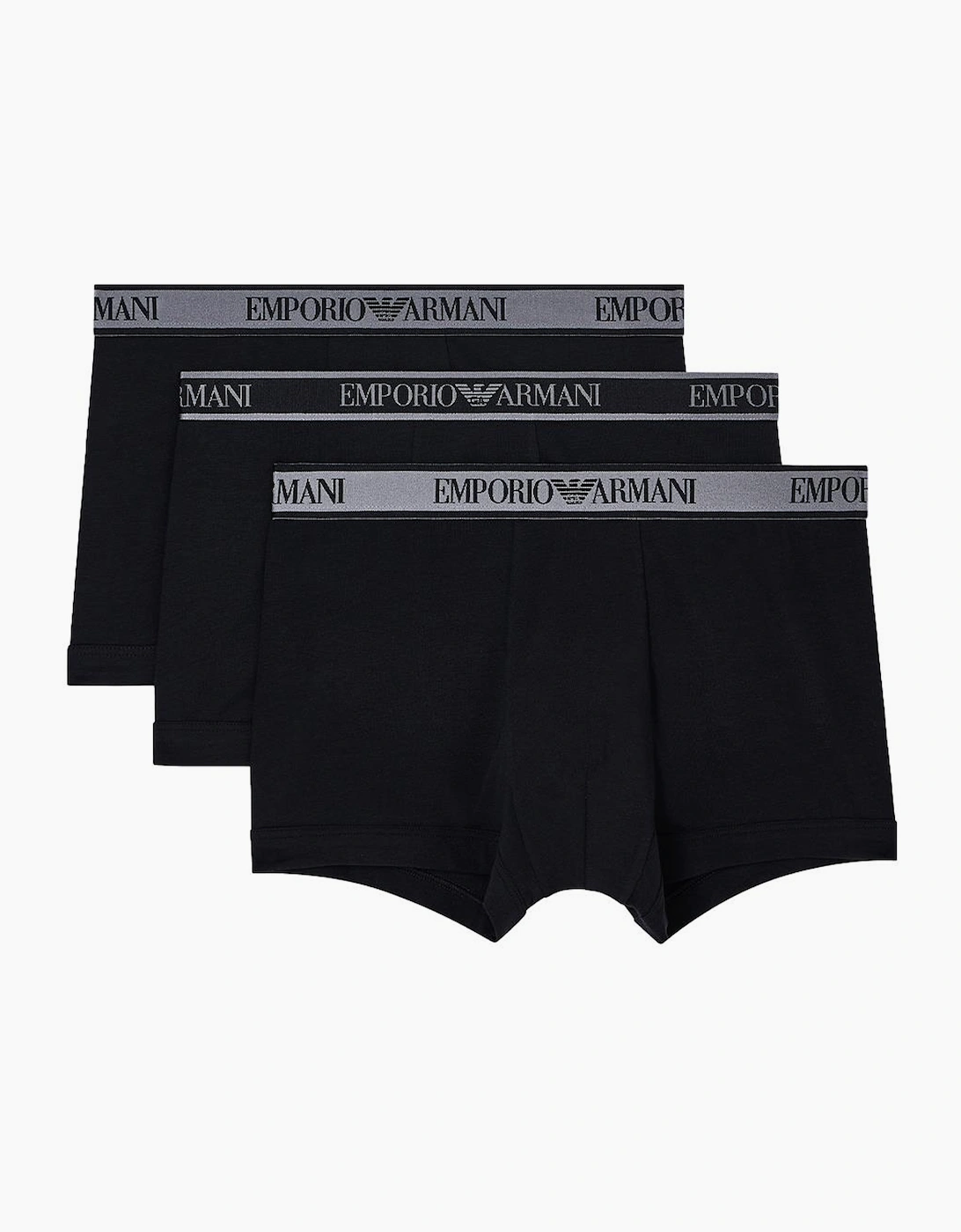 Emporio Armani Men's Black 3-Pack Boxer Trunks, - : 37/36/32 Extra Large