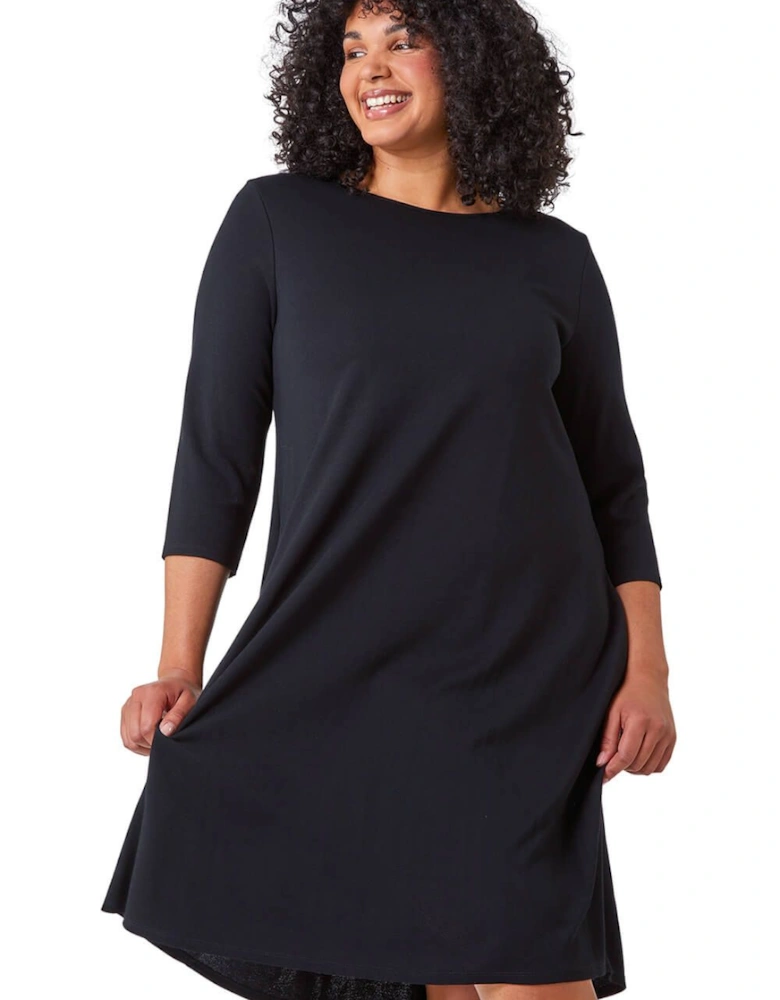 Curve Pocket Detail Swing Stretch Dress