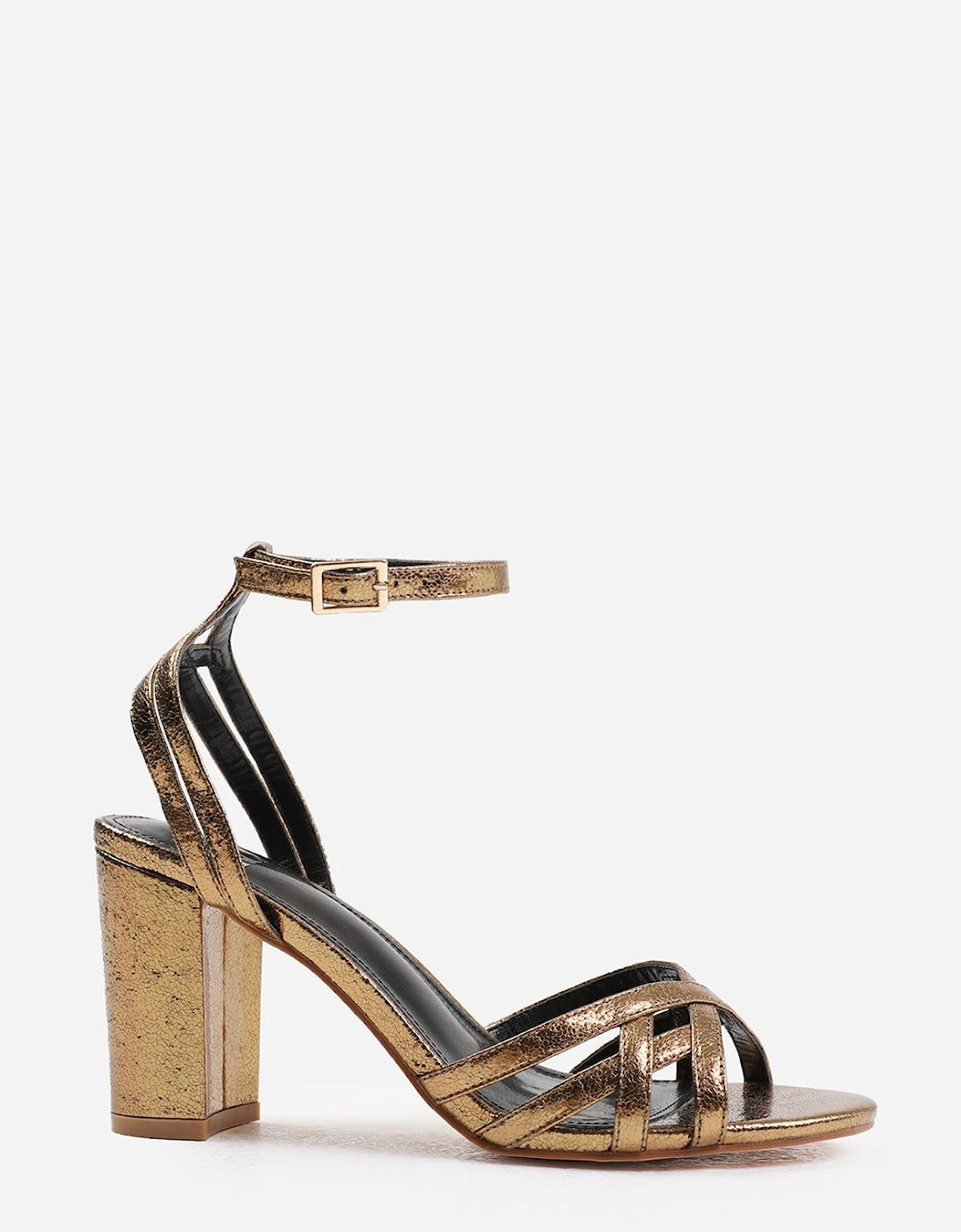 'Joella' Mid Block Heel With Cross Over Strap Detailing, 2 of 1