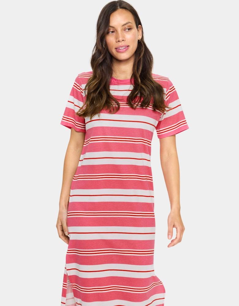 FariaSZ Short Sleeve Maxi T-Shirt Dress Plain