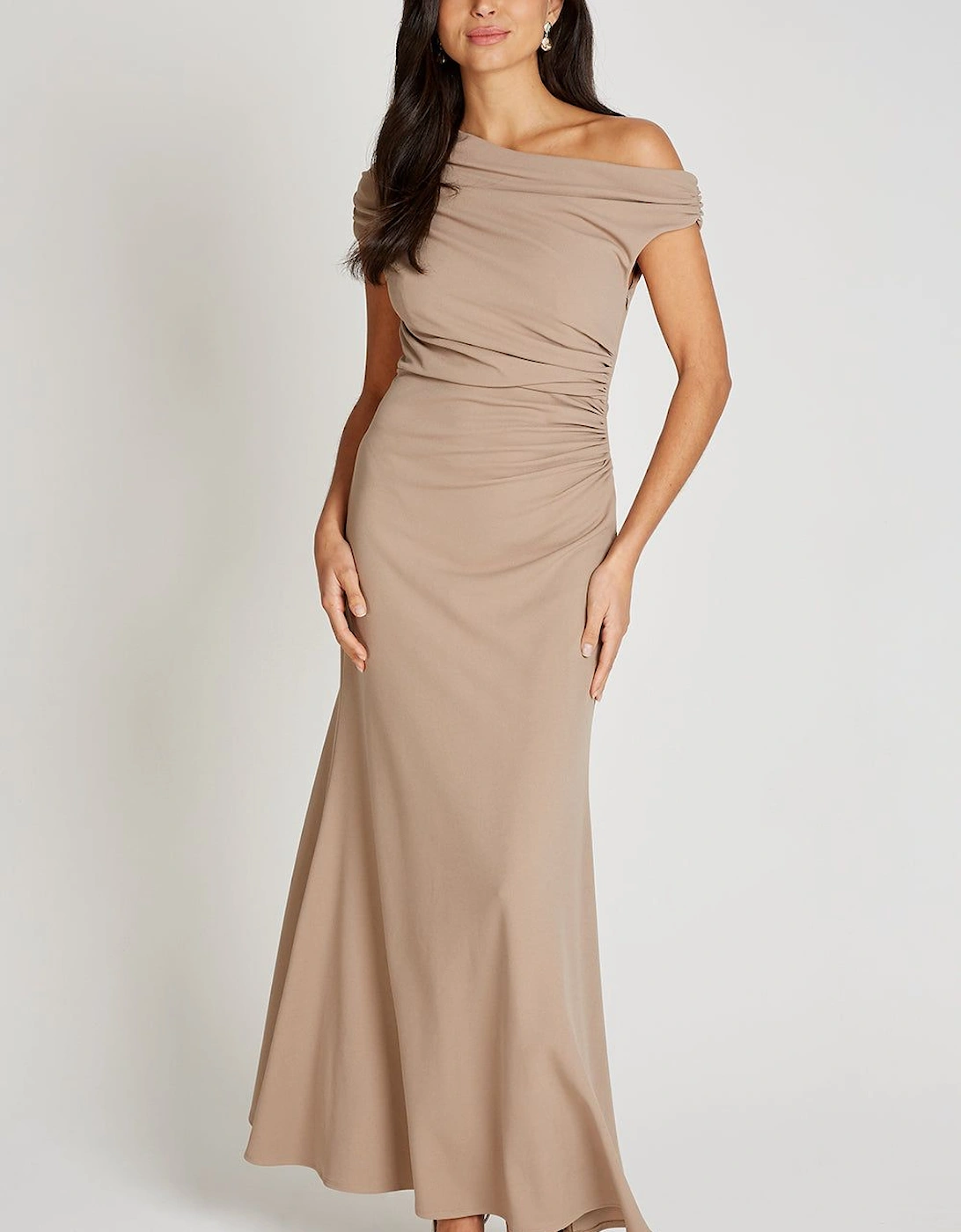 Smoke Asymetric Neckline Maxi Dress, 2 of 1