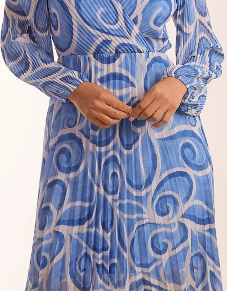 Wrap Pleated Dress