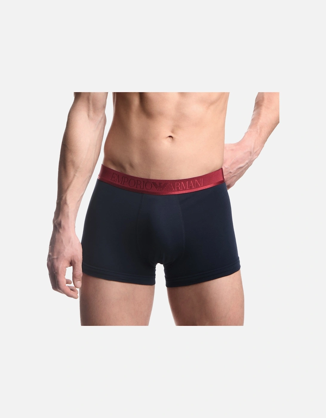 Stretch Cotton Logo 3 Pack Trunks Black/Red