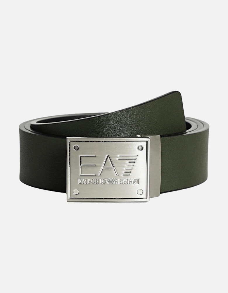 Emporio Armani Reversible Belt Black/Beetle Green