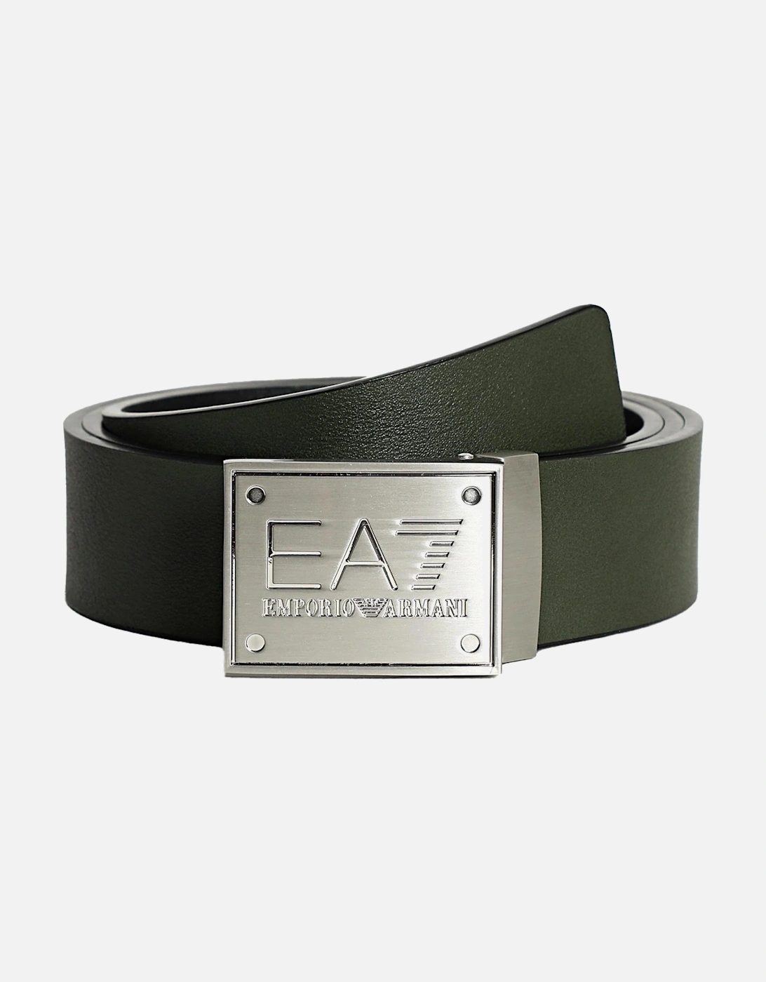 Emporio Armani Reversible Belt Black/Beetle Green