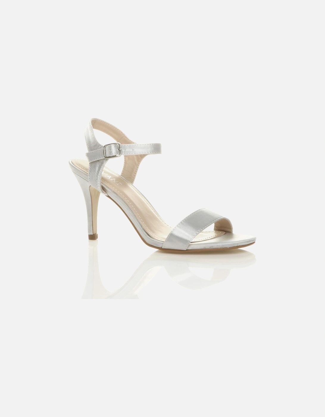 High  Heel Barely There Strappy Satin Heeled Sandals, 2 of 1