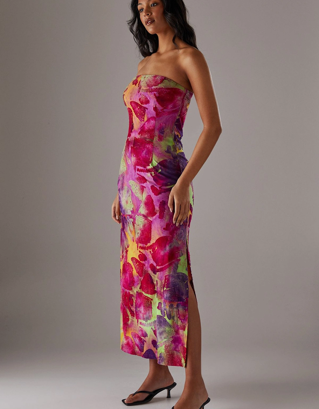 Burnout Bandeau Maxi Dress, 2 of 1
