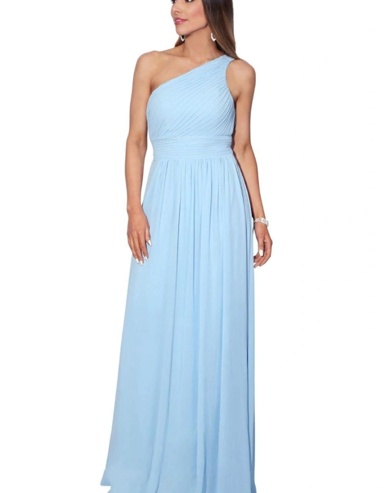One Shoulder Evening Maxi Dress