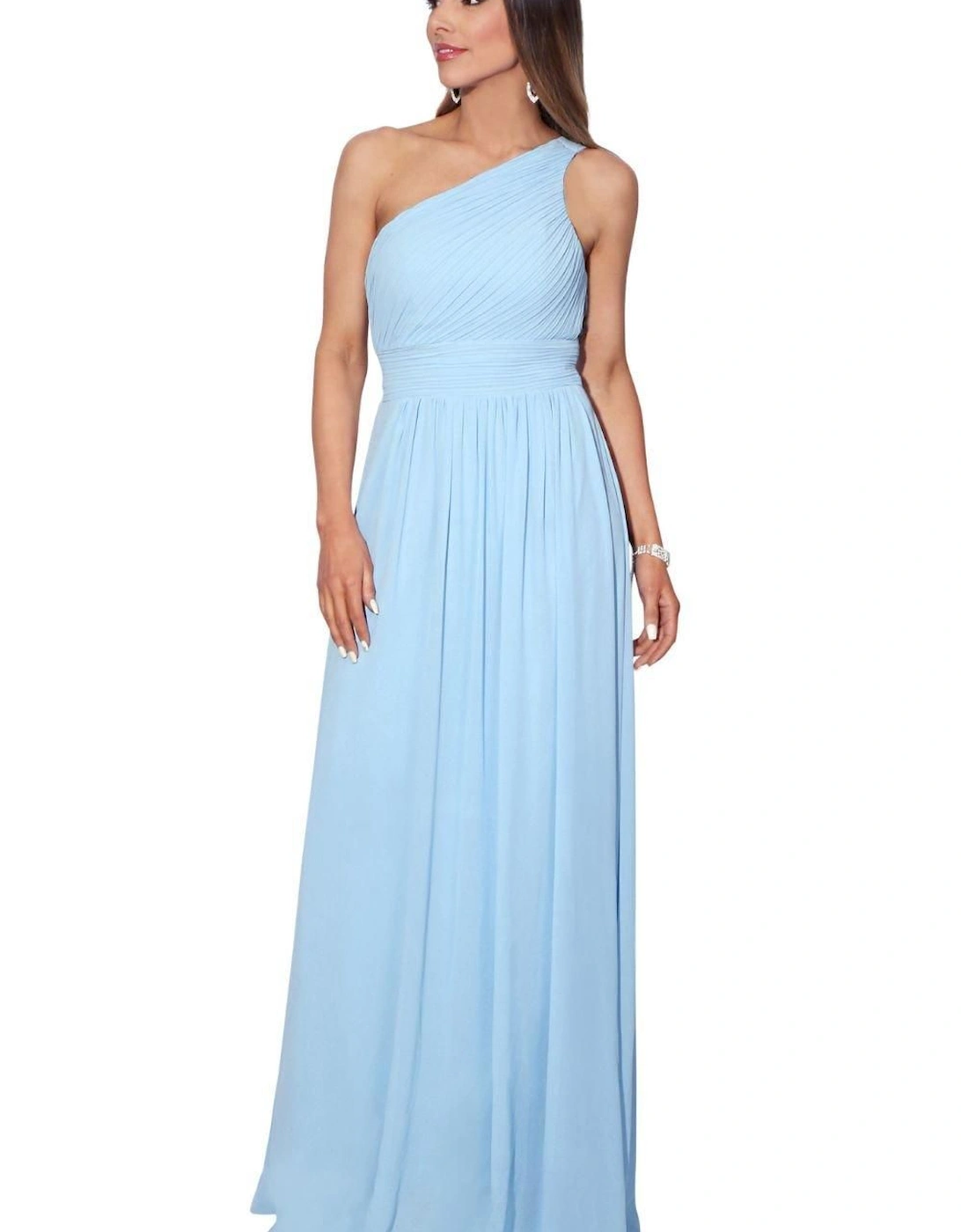 One Shoulder Evening Maxi Dress, 2 of 1