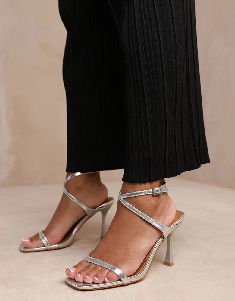 'Milena' Cross Over Strap Barely There High Heels