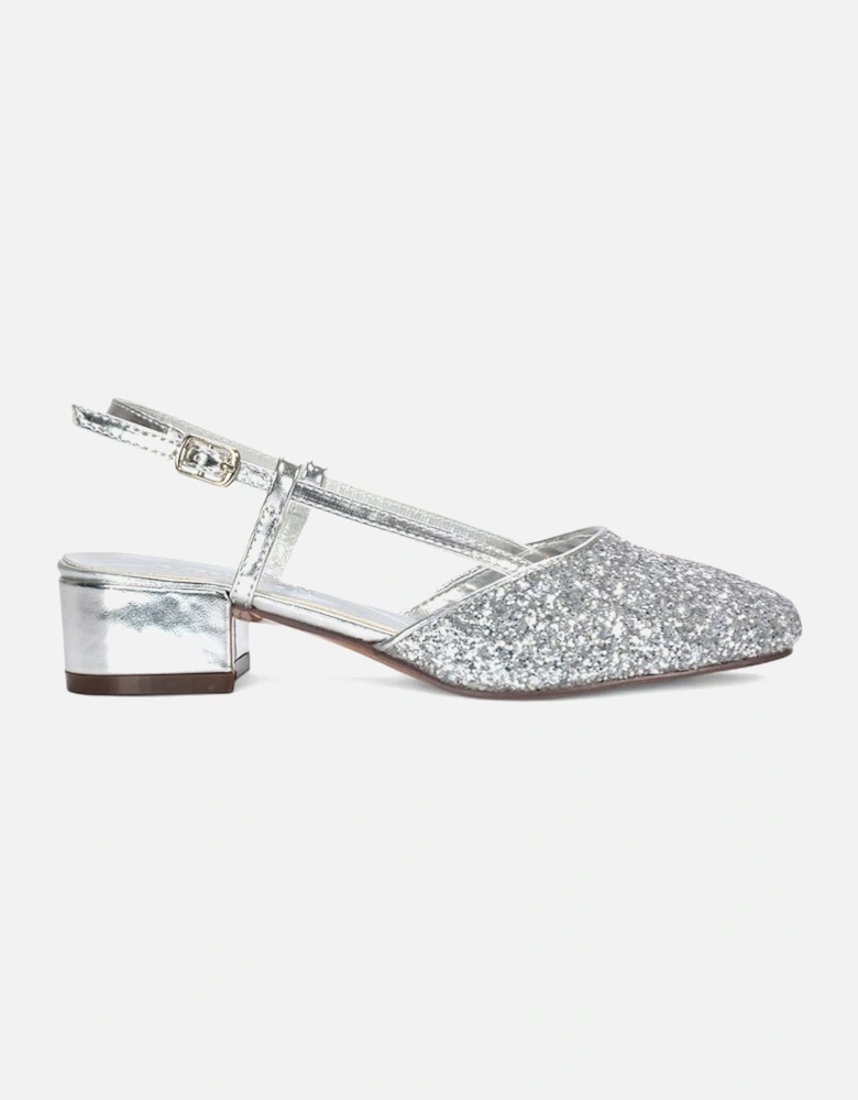 'Kira' Low Heel Court Shoes With Slingback and Buckle