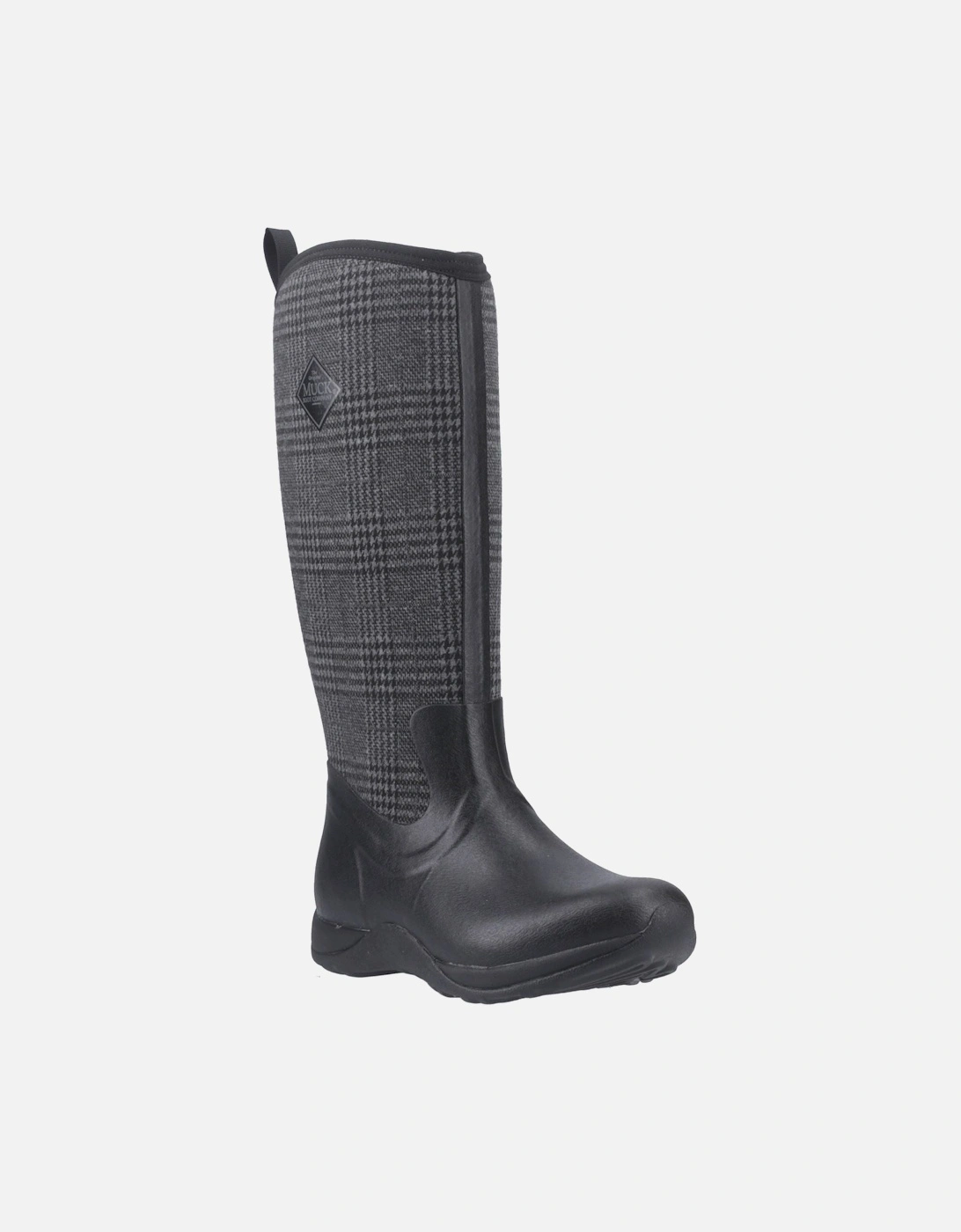 Muck Boots Arctic Adventure Rubber Women's Black/Plaid Winter Knee High Boots, 10 of 9