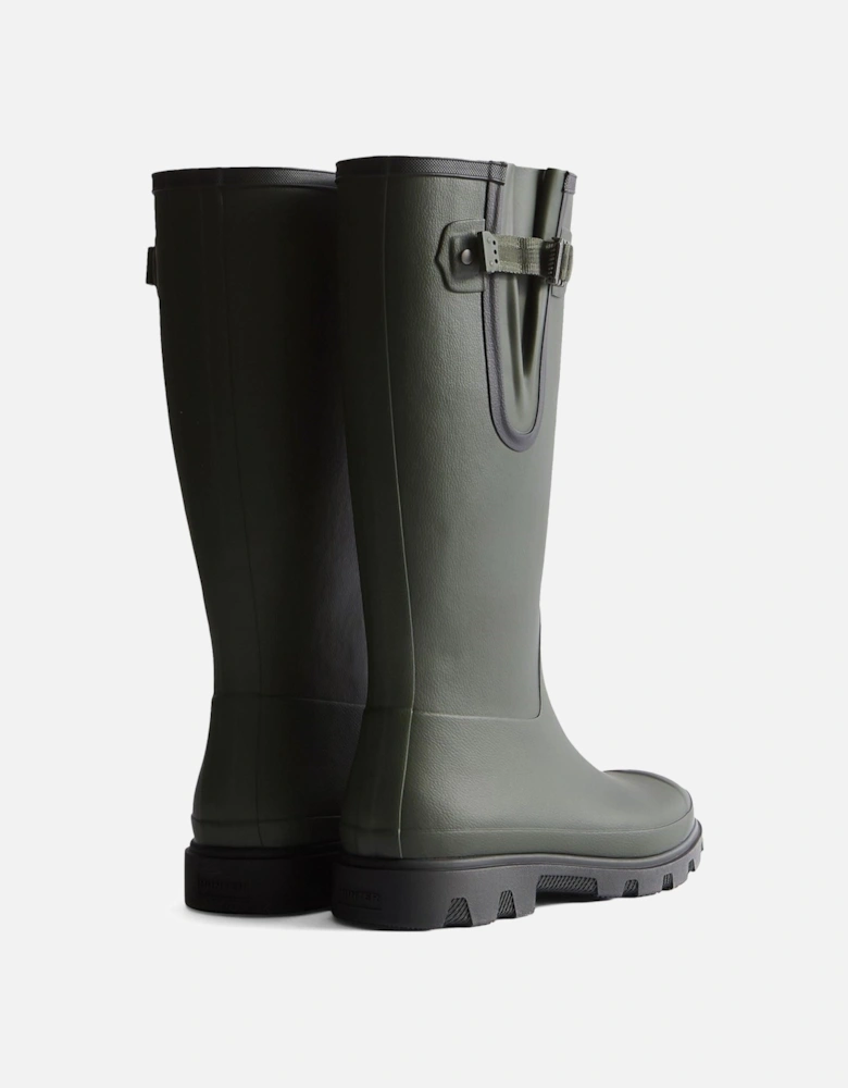 Downpour Adjustable Boot Rubber Men's Dark Olive/Black Wellington Boots