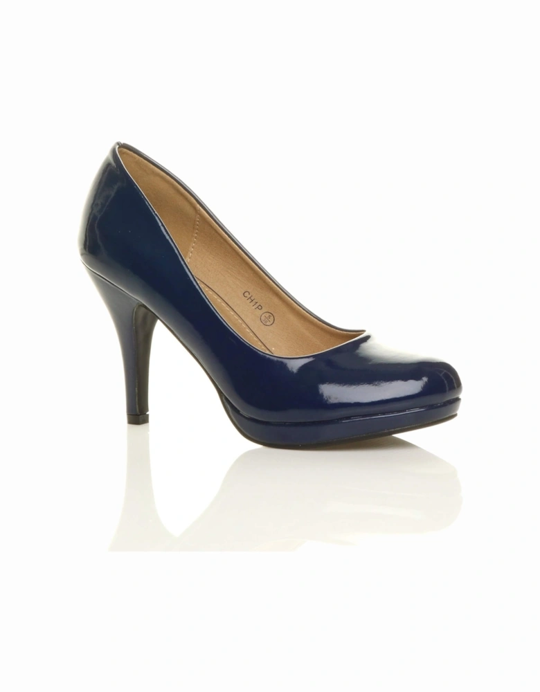 High  Heel  Patent Court Shoes