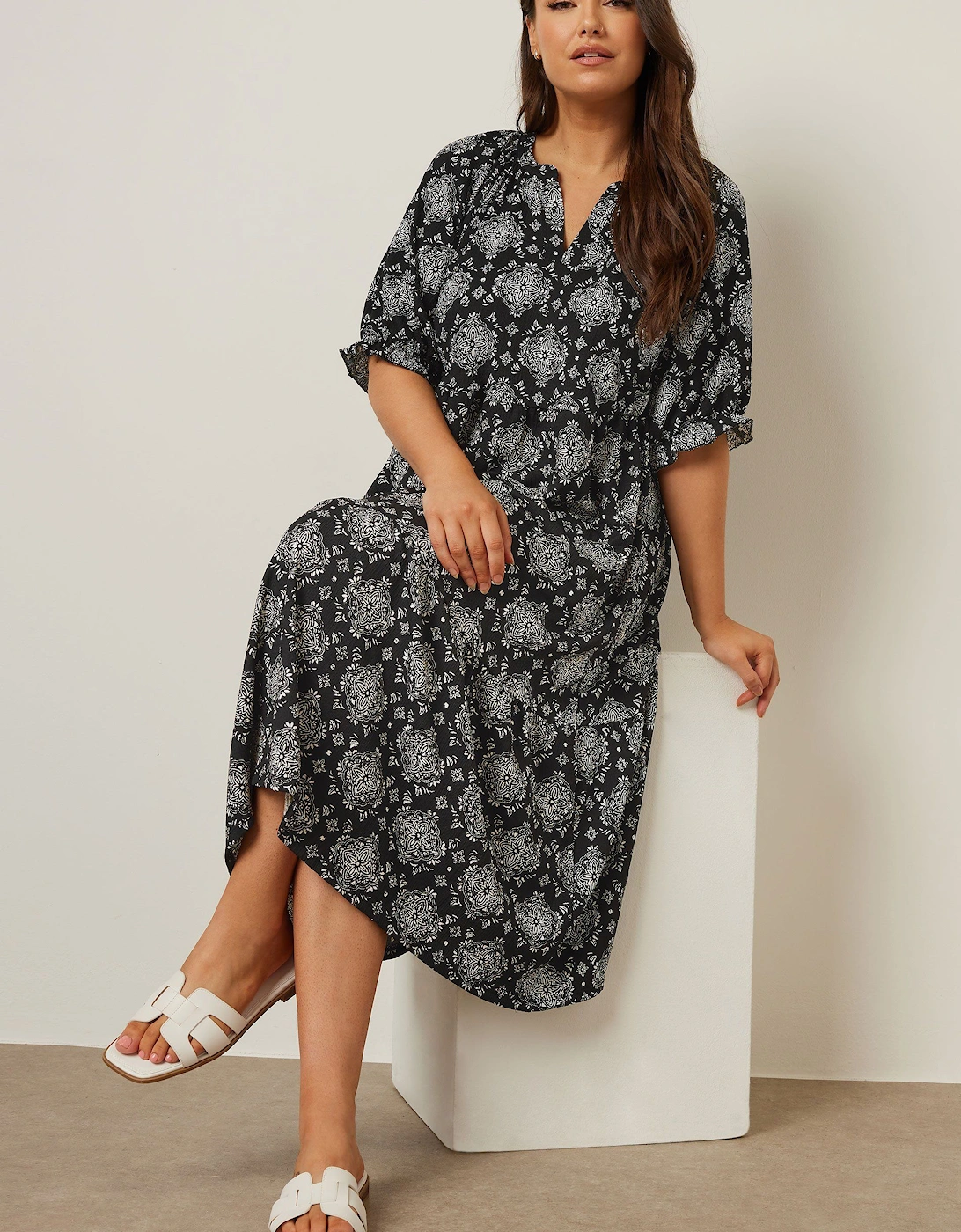 Tiered Midi Dress, 2 of 1