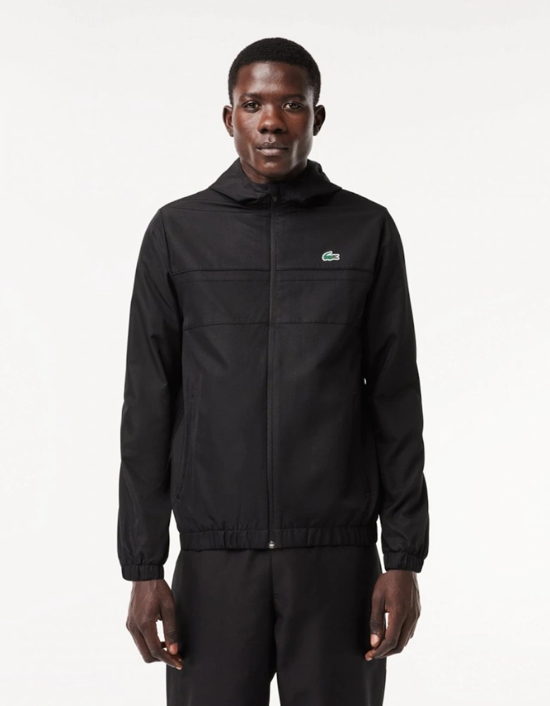 Mens Zipped Training Jacket - Black/Black-Black 8VM