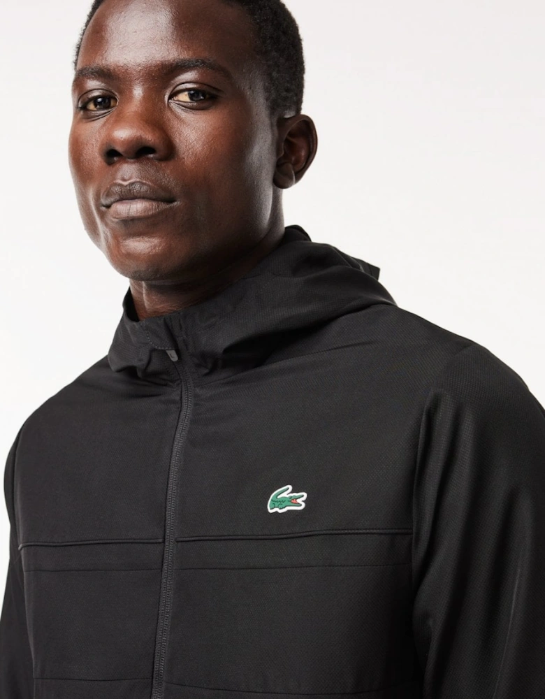 Mens Zipped Training Jacket - Black/Black-Black 8VM