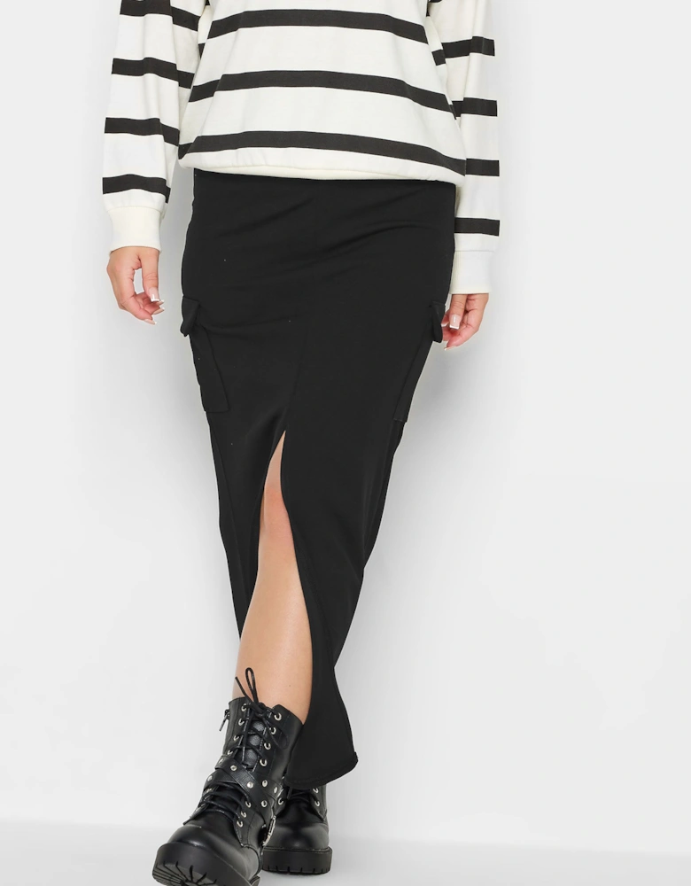 Petite Cargo Split Hem Maxi Skirt