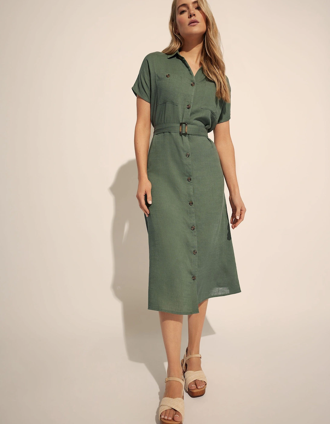 Tall Linen Midi Dress, 2 of 1