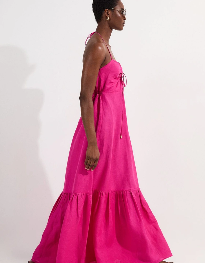 Viscose Linen Woven Maxi Beach Dress