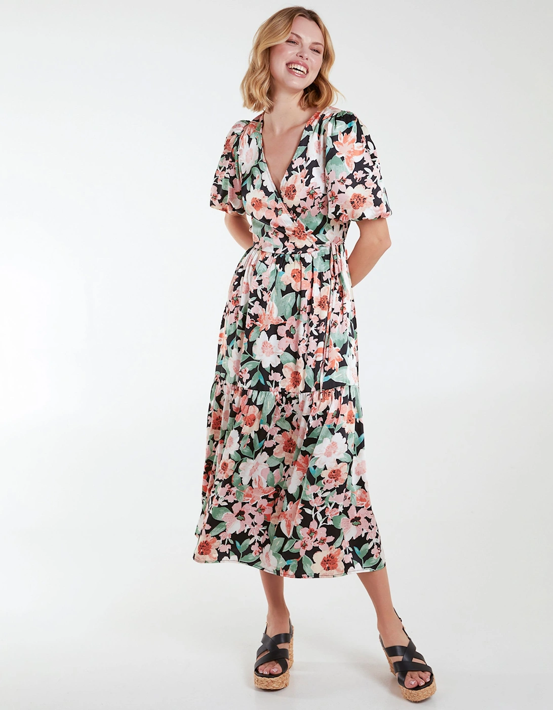 Oversized Wrap Smock Dress, 2 of 1