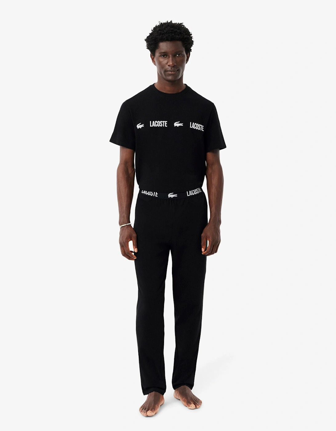 Cotton Jersey Mens Pyjama Bottoms - Black 031