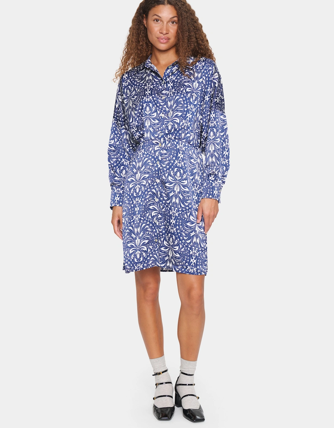 ImenaSZ Above Knee Printed Shirt Dress, 2 of 1