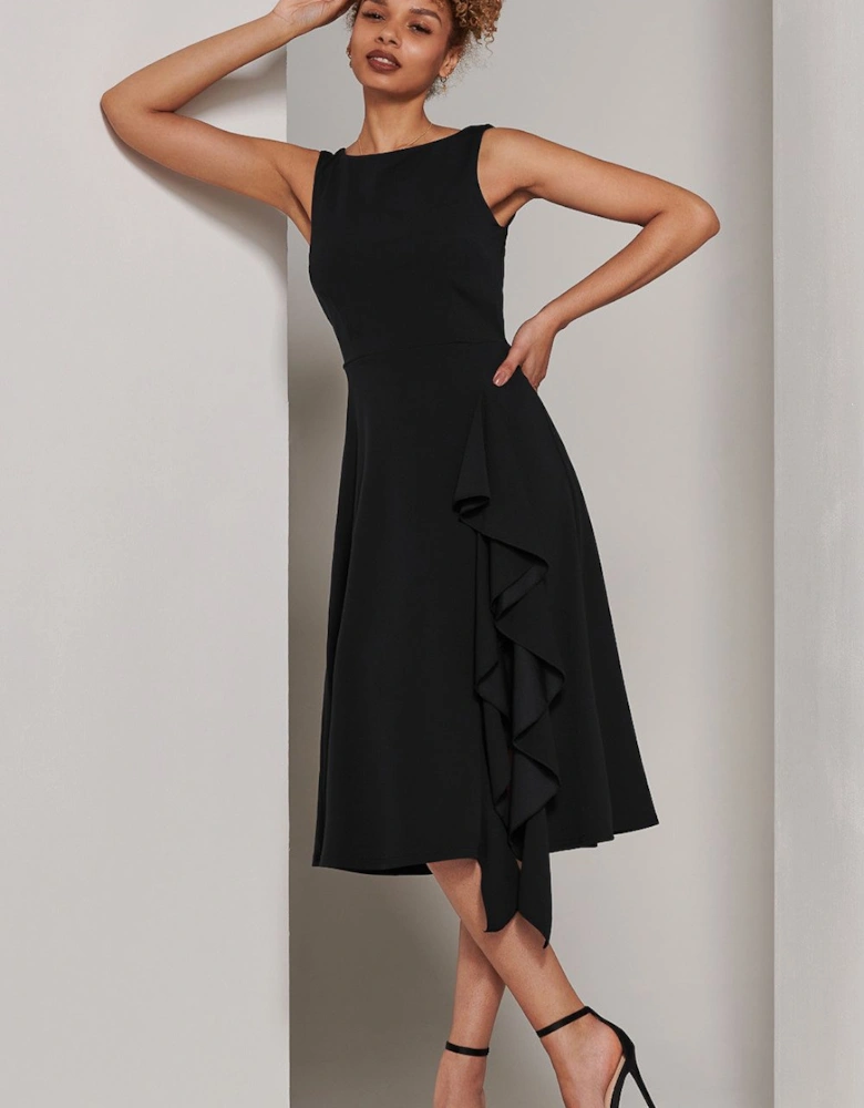 Haylen Frill Detail Midi Dress