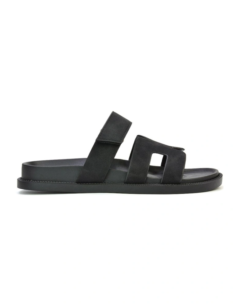 'Lydia' Flat Slip On Adjustable Strap Slider Sandals