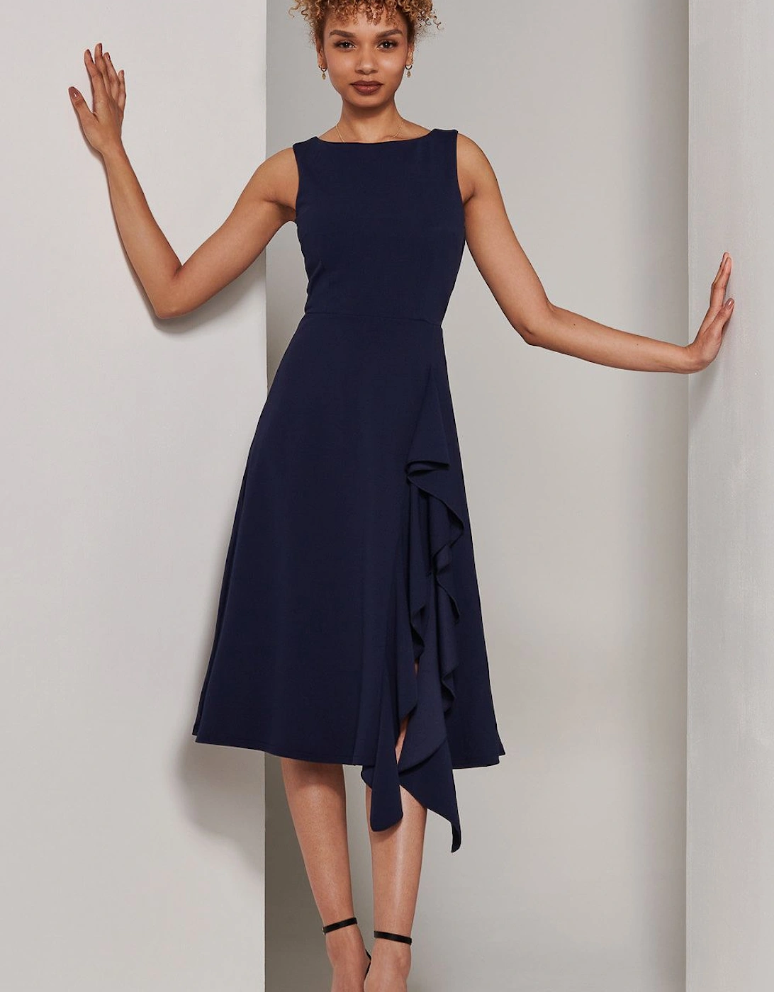 Haylen Frill Detail Midi Dress, 2 of 1