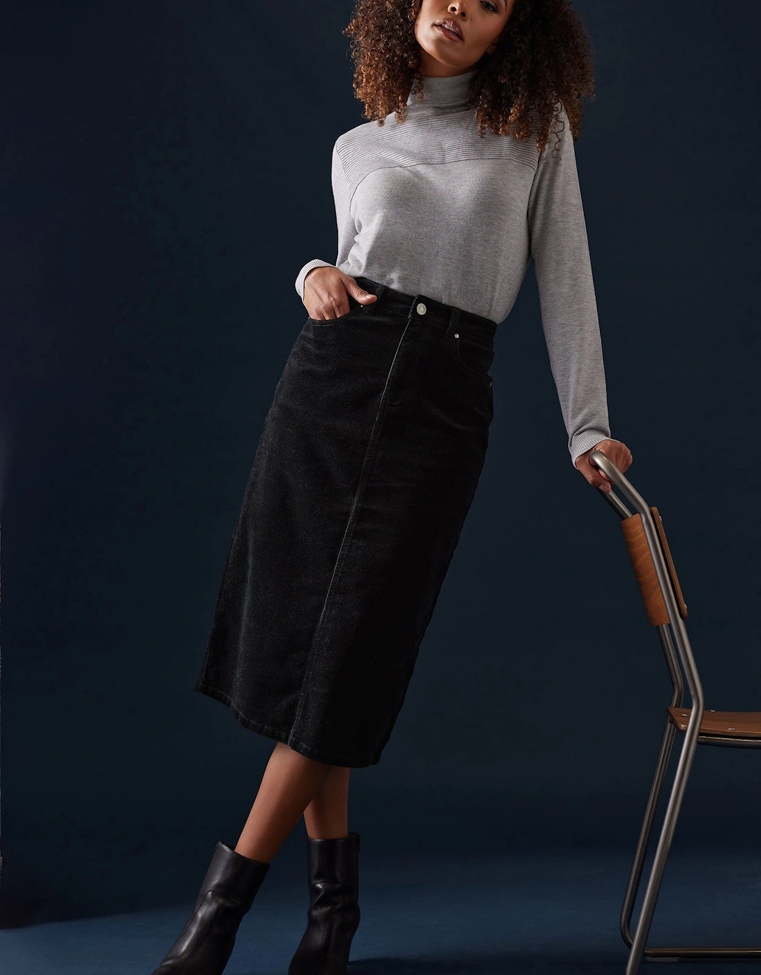 Cord Midi Skirt, 2 of 1
