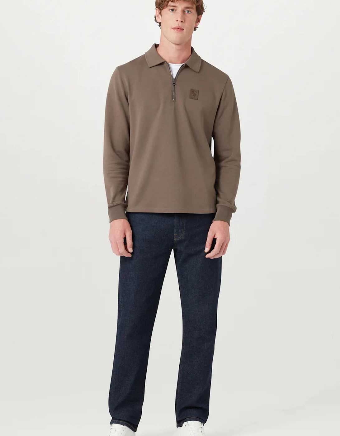 Curator Collared Sweatshirt Brown