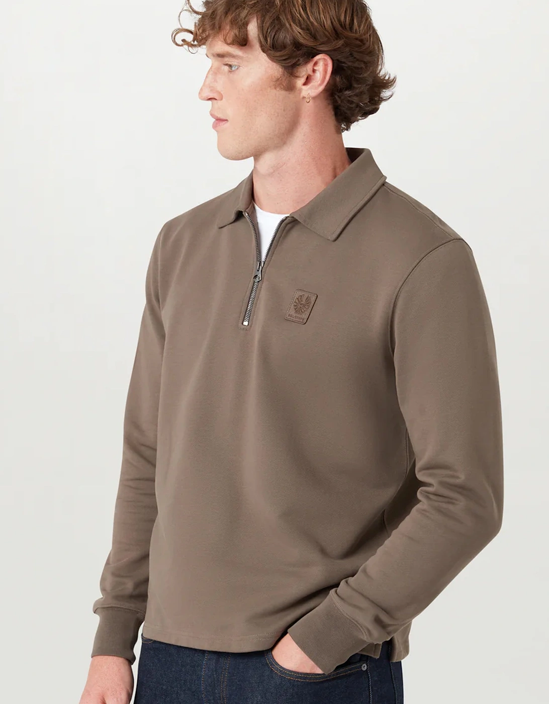 Curator Collared Sweatshirt Brown
