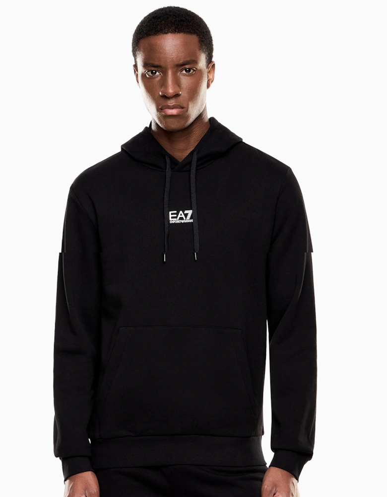 Emporio Armani Core ID Cotton Blend Hoodie Black