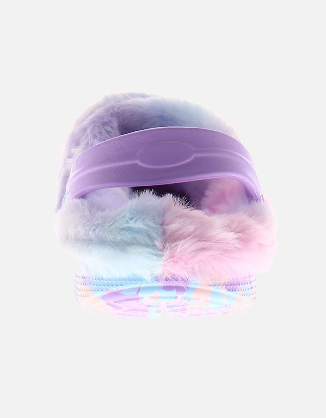 Girls Clog Sandals Faux Fur Lined Sligo Clog purple UK Size