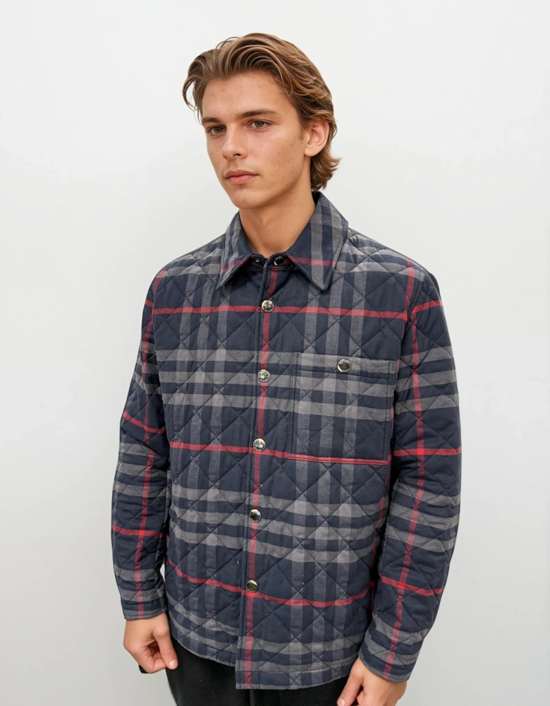 Burberry 'Forres' Diamond Quilted Jacket Navy