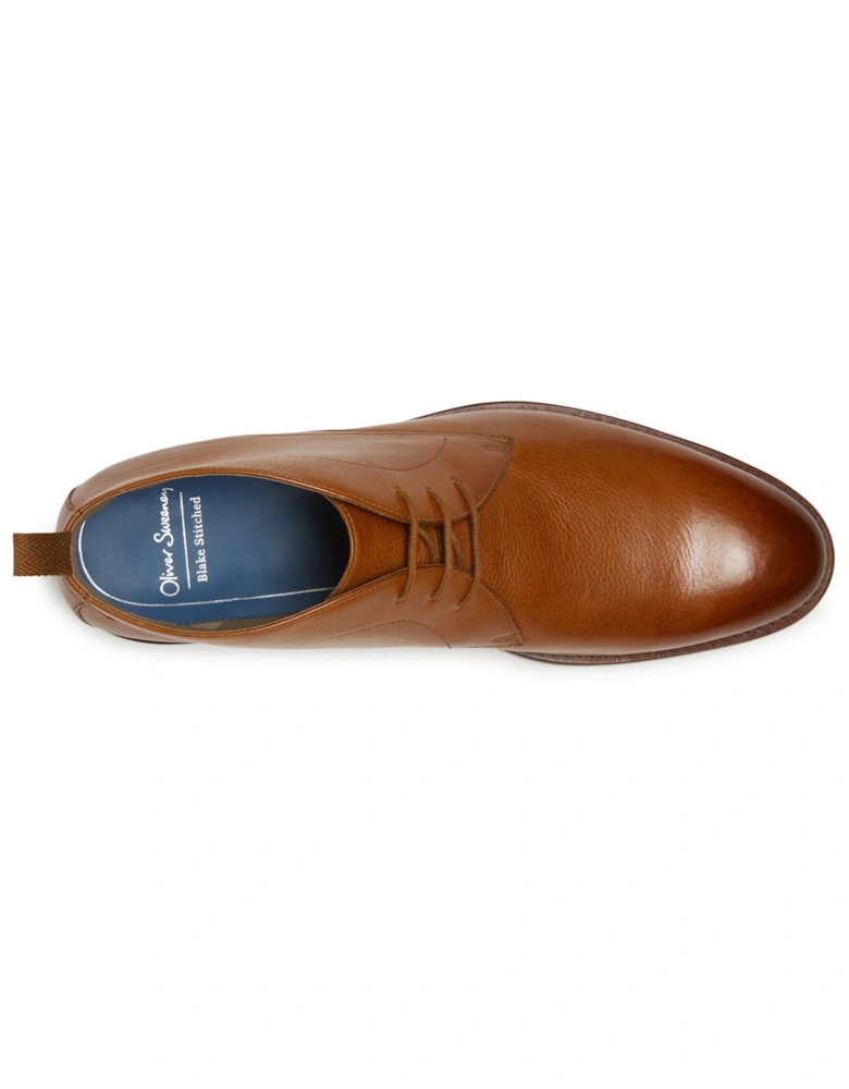 Farleton Mens Milled Leather Chukka Boots - Light Tan