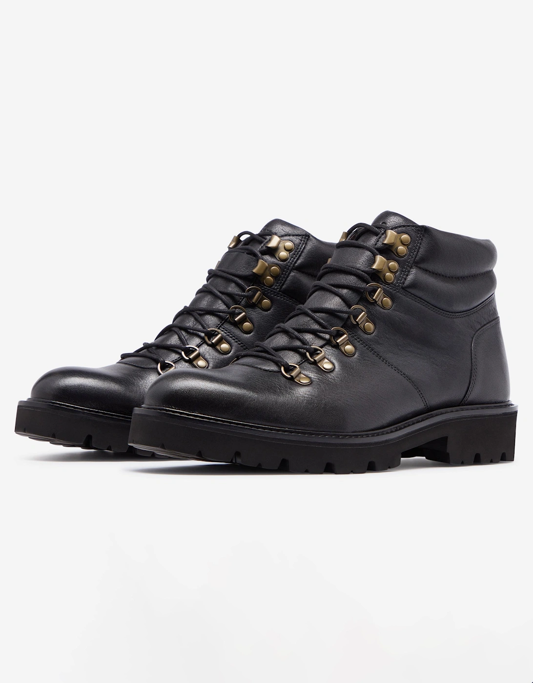 Helford Mens Soft-Milled Calf Leather Walking Boots - Black