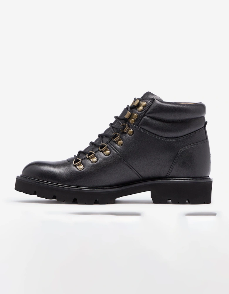 Helford Mens Soft-Milled Calf Leather Walking Boots - Black