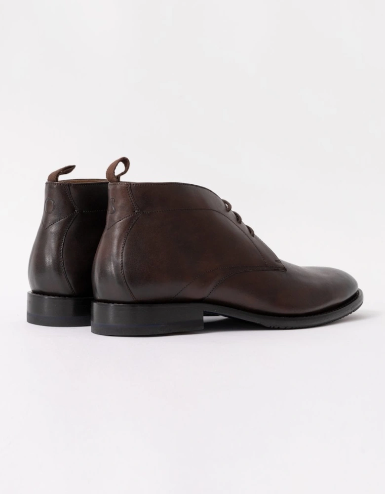 Farleton Mens Calf Leather Chukka Boots - Brown