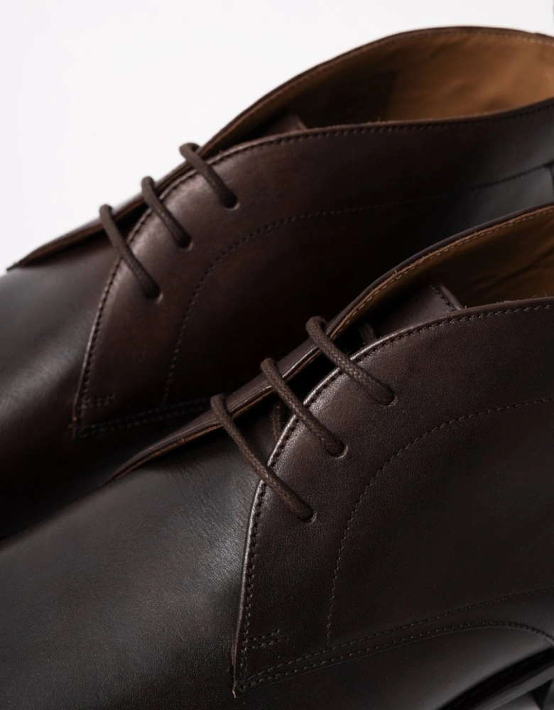 Farleton Mens Calf Leather Chukka Boots - Brown