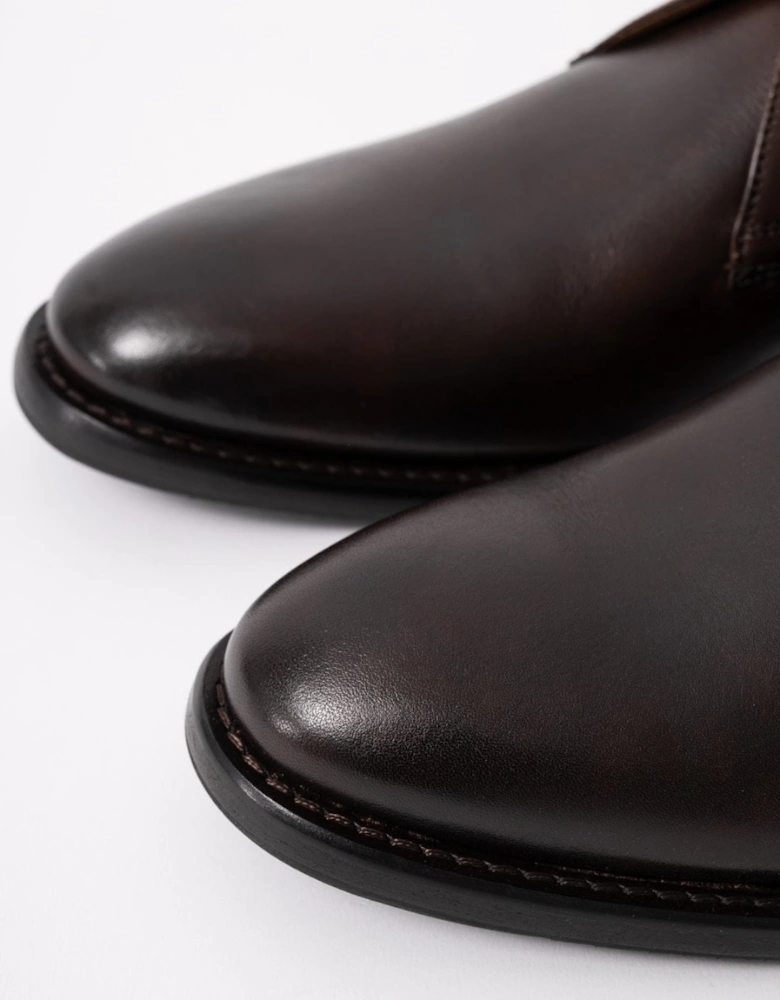 Farleton Mens Calf Leather Chukka Boots - Brown